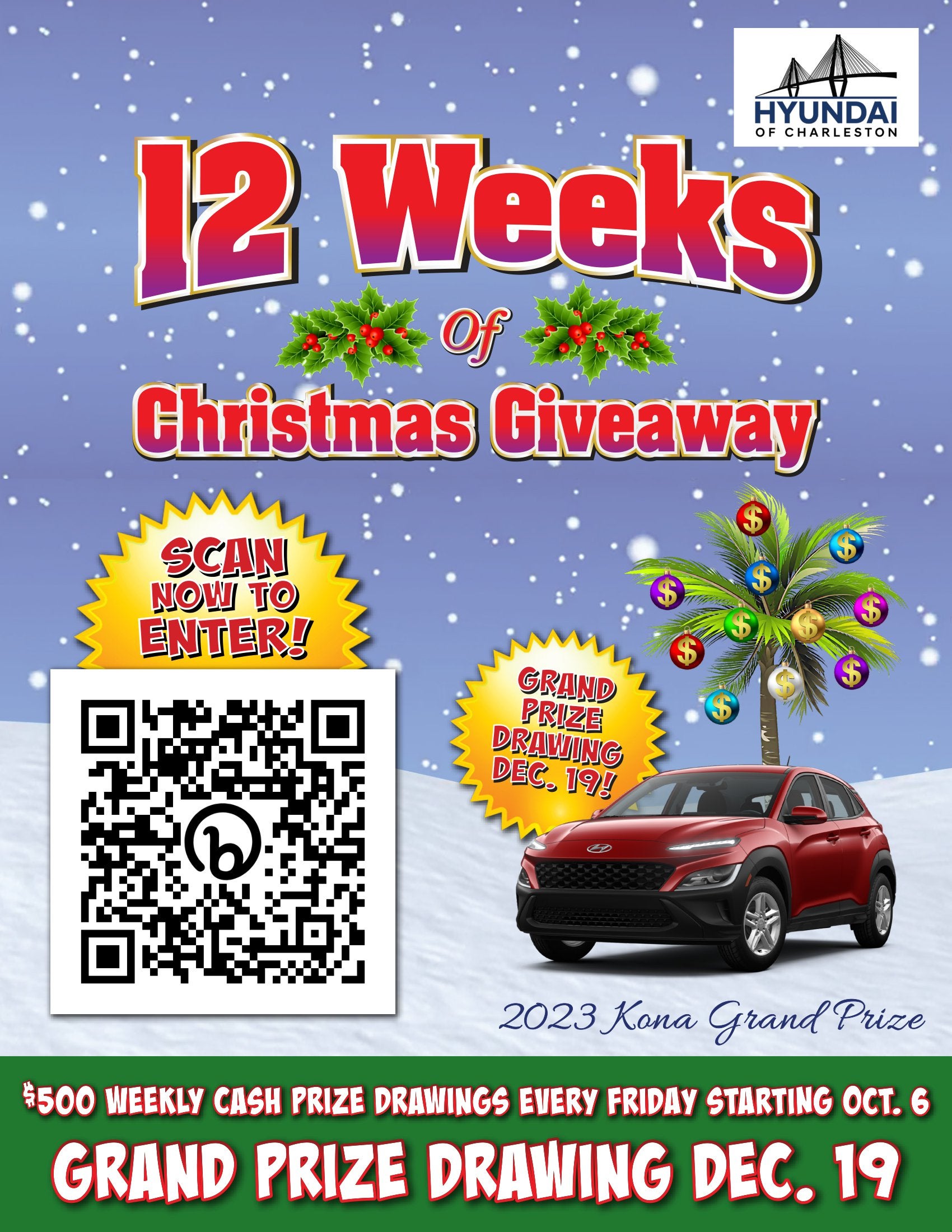 Hyundai of Charleston 12 Weeks of Christmas Giveaway
